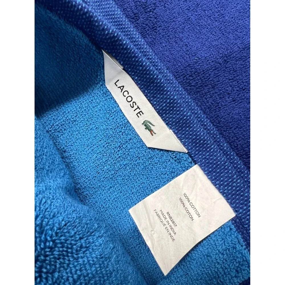 Lacoste Blue Bath Towel‎ 100% Cotton 30